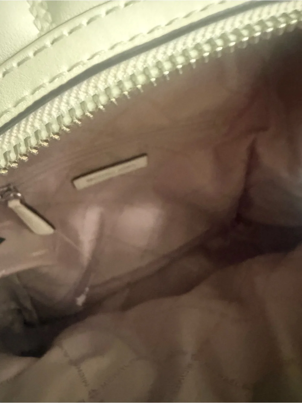 Michael Kors White Leather Mini Backpack with Light Pink Lining